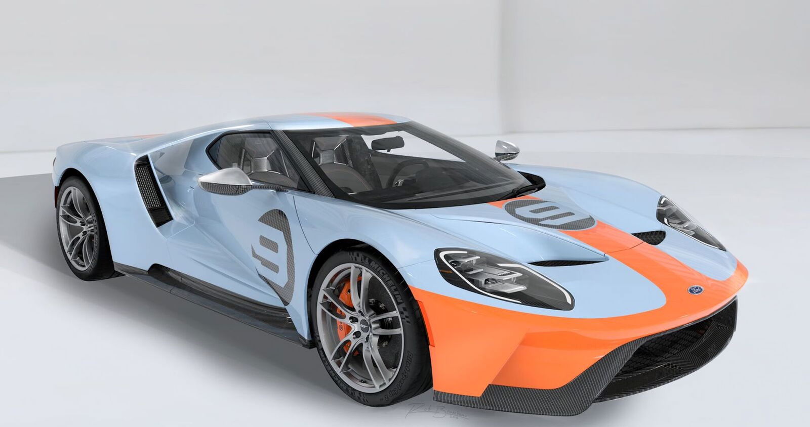 Ford GT Heritage Edition 3/4 anteriore