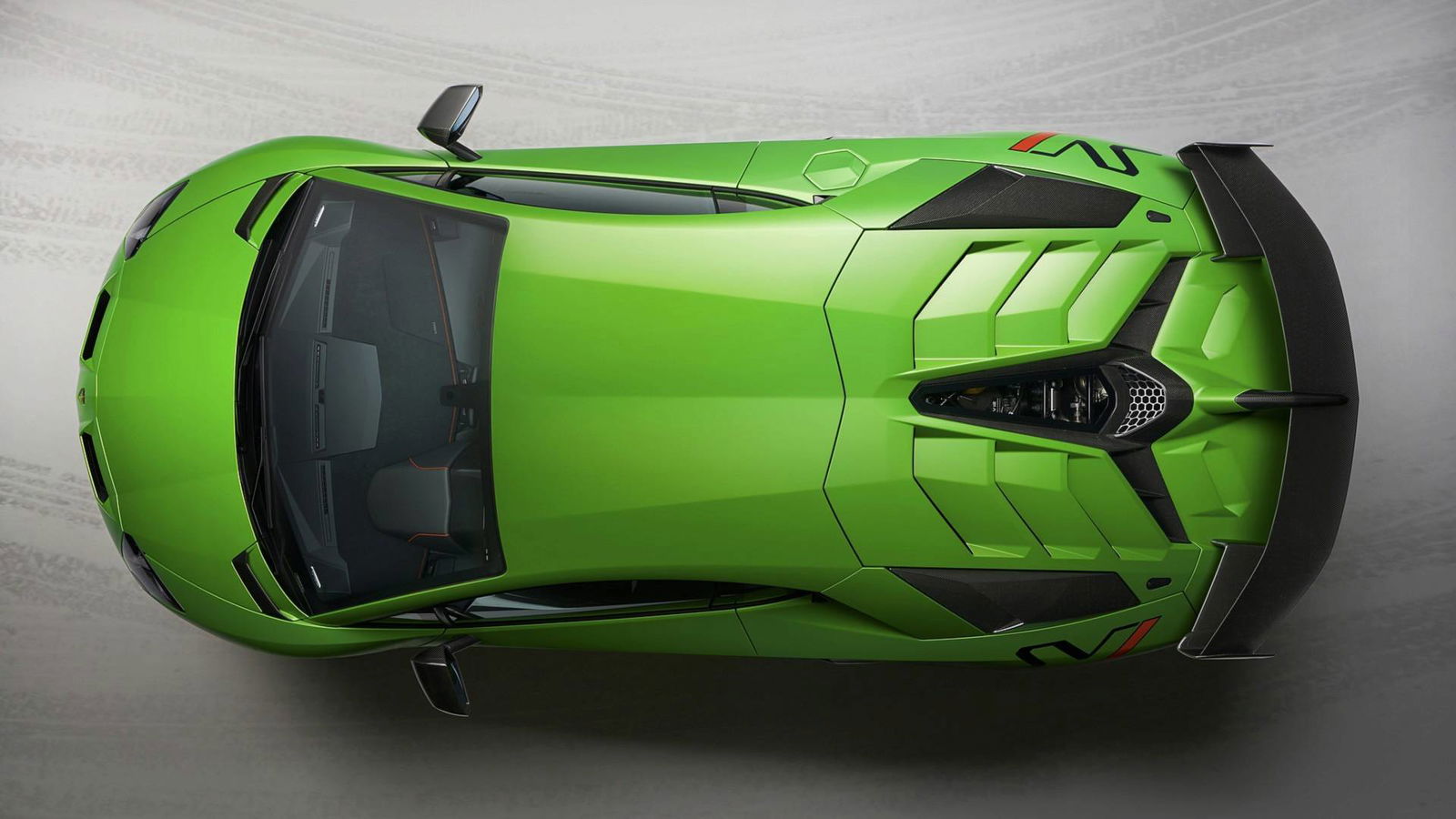 Lamborghini Aventador SVJ, vista dall'alto