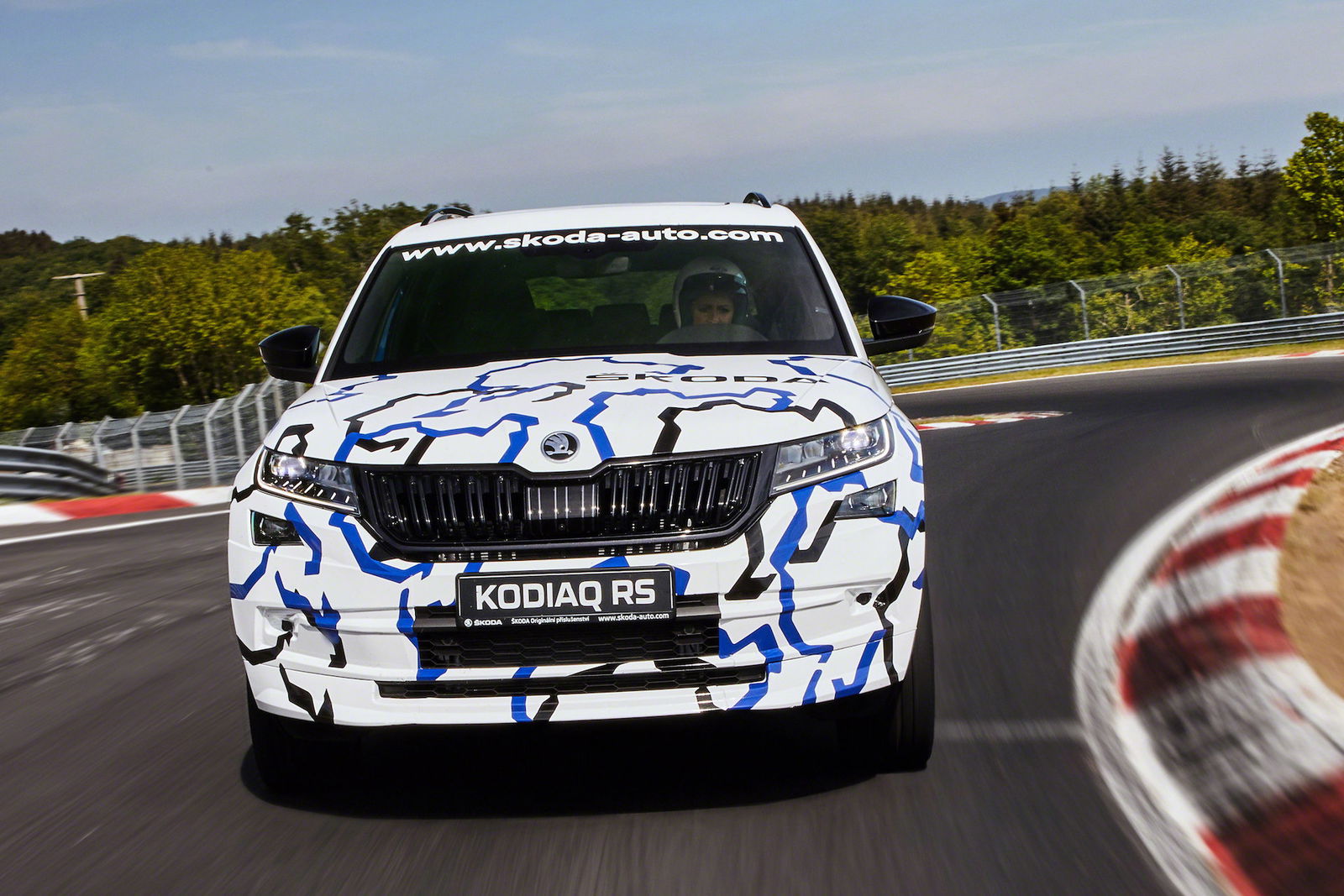 Skoda Kodiaq RS frontale Nurburgring