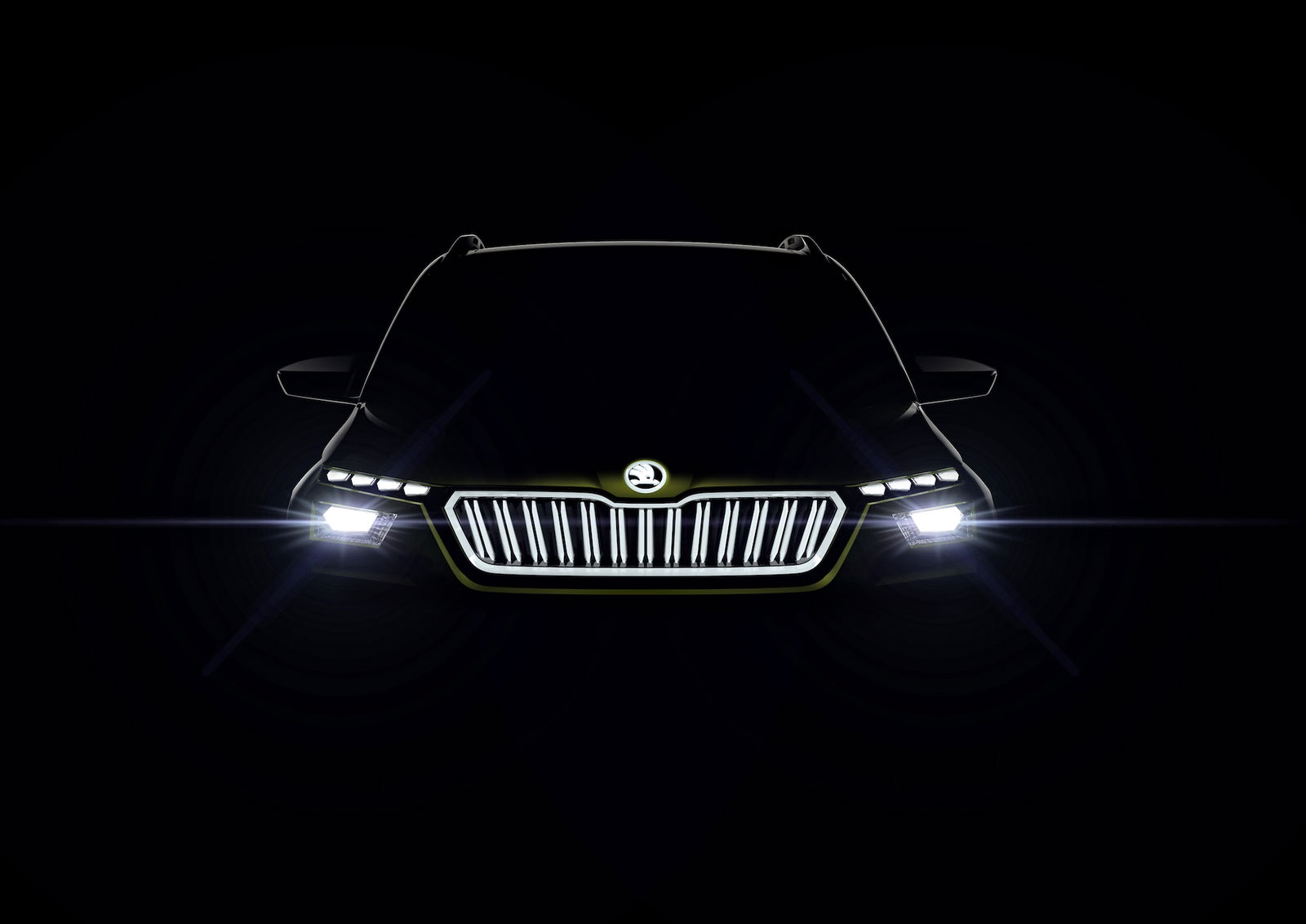 skoda vision x frontale luci