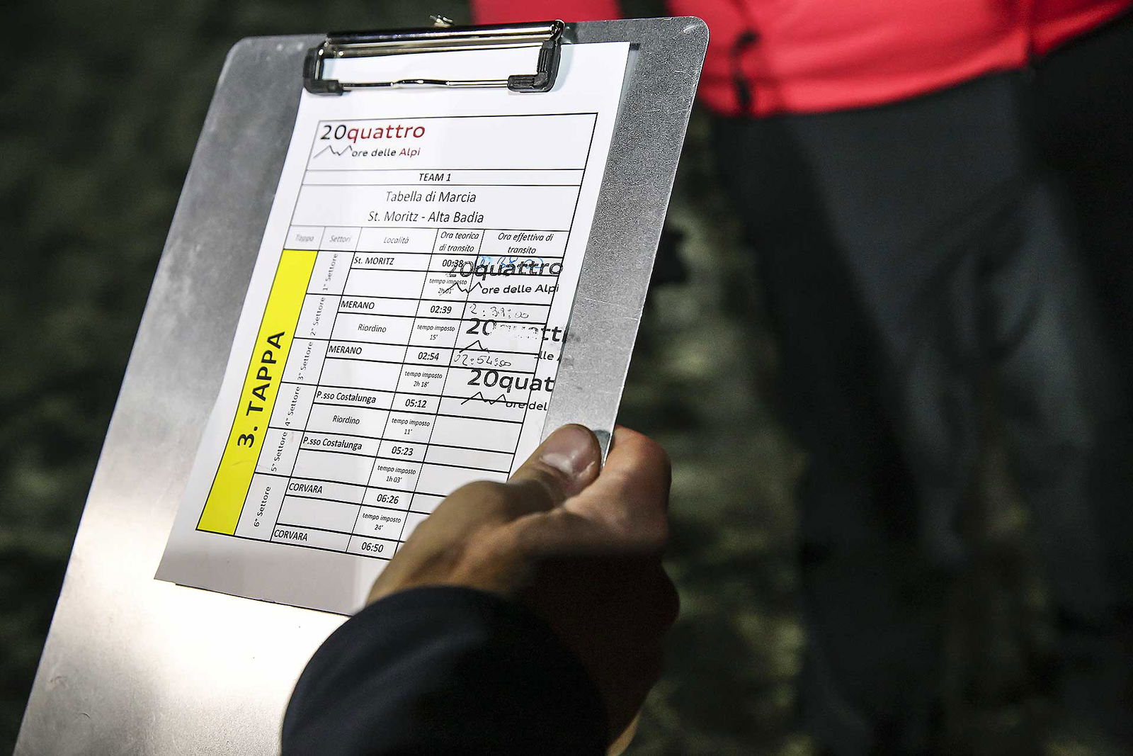 Audi RS4 2018 20Quattro Ore delle Alpi timbro controllo orario