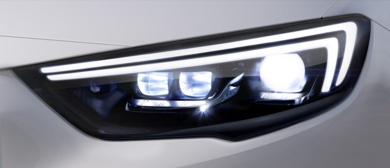 The all-new Opel Insignia Grand Sport features more high-tech, such as next-generation IntelliLux LED® matrix headlights, than any other car in its class.