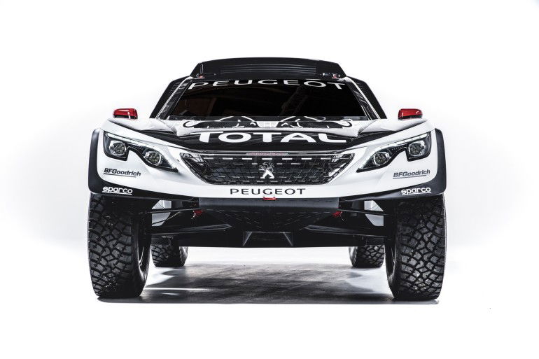The new Peugeot 3008 DKR during a studio photoshoot at Paris, France on August 7, 2016.