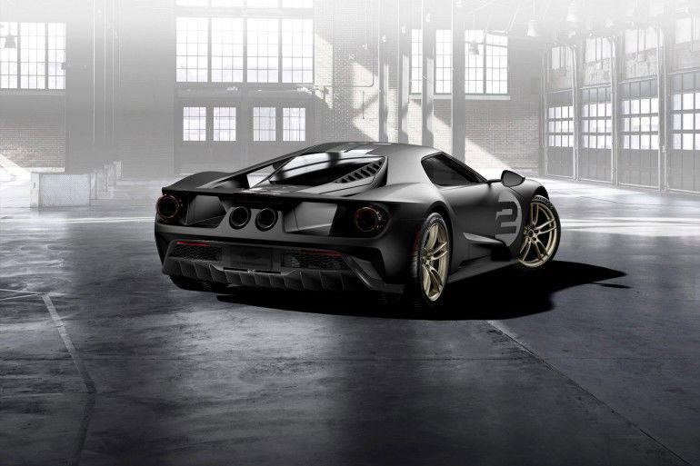 All-new Ford GT '66 Heritage Edition with unique black and silver-stripe livery celebrates 1966 Le Mans-winning GT40 Mark II race car driven by Bruce McLaren and Chris Amon