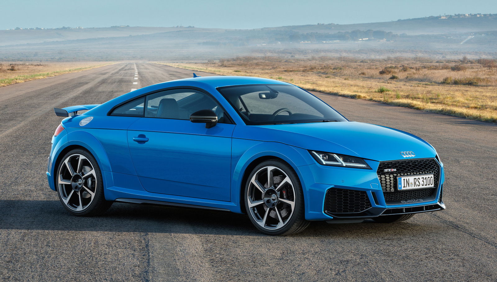 Audi TT RS 2019 blu statica pista