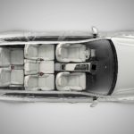 Volvo XC90 - spaccato dall'alto con i sette posti visibili
