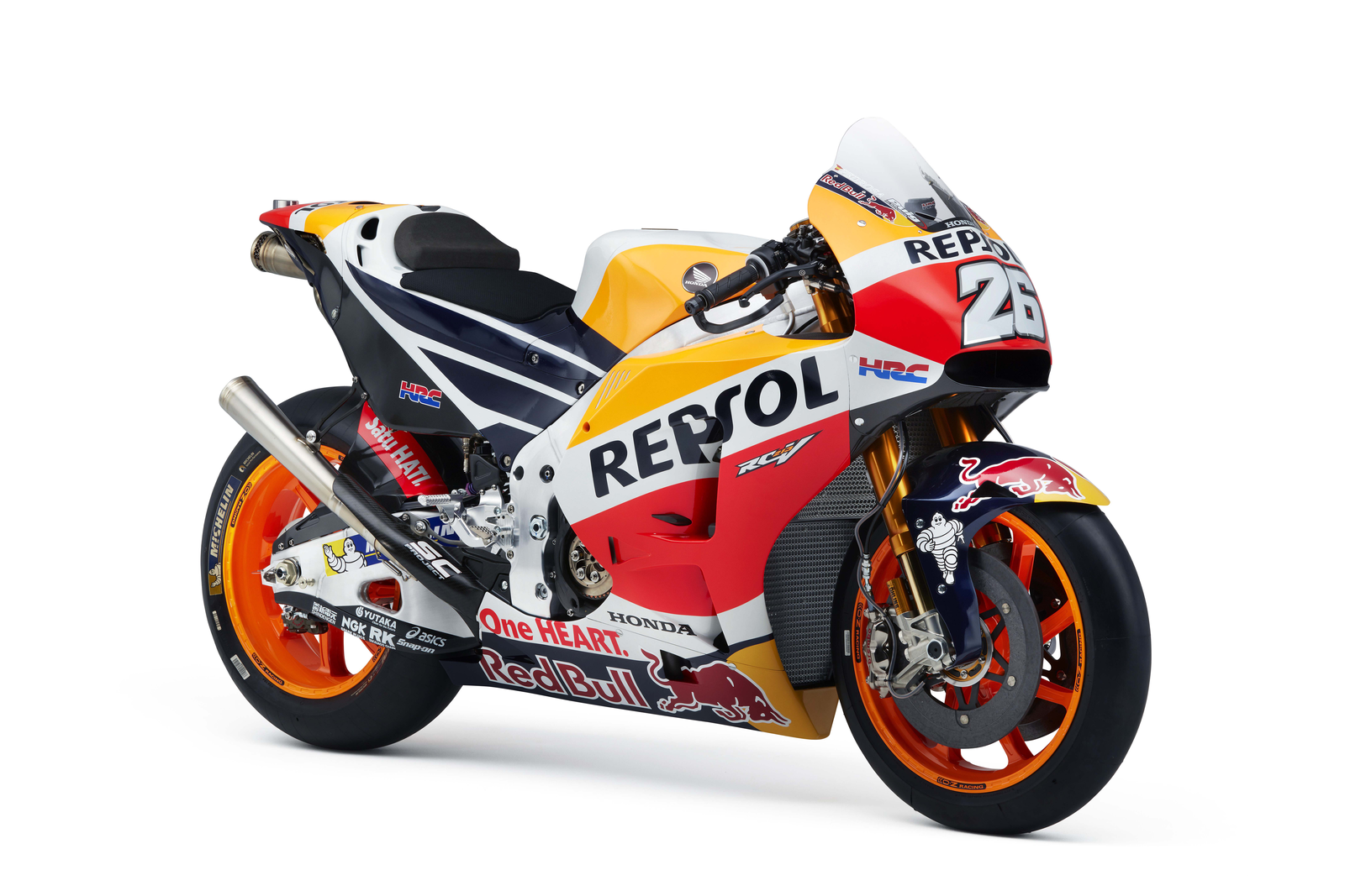 Honda RC213V su sfondo bianco MototGP a EICMA