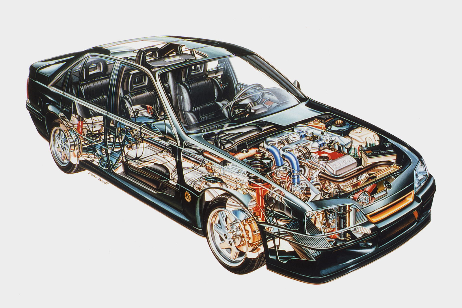 opel-lotus_omega disegno tecnico