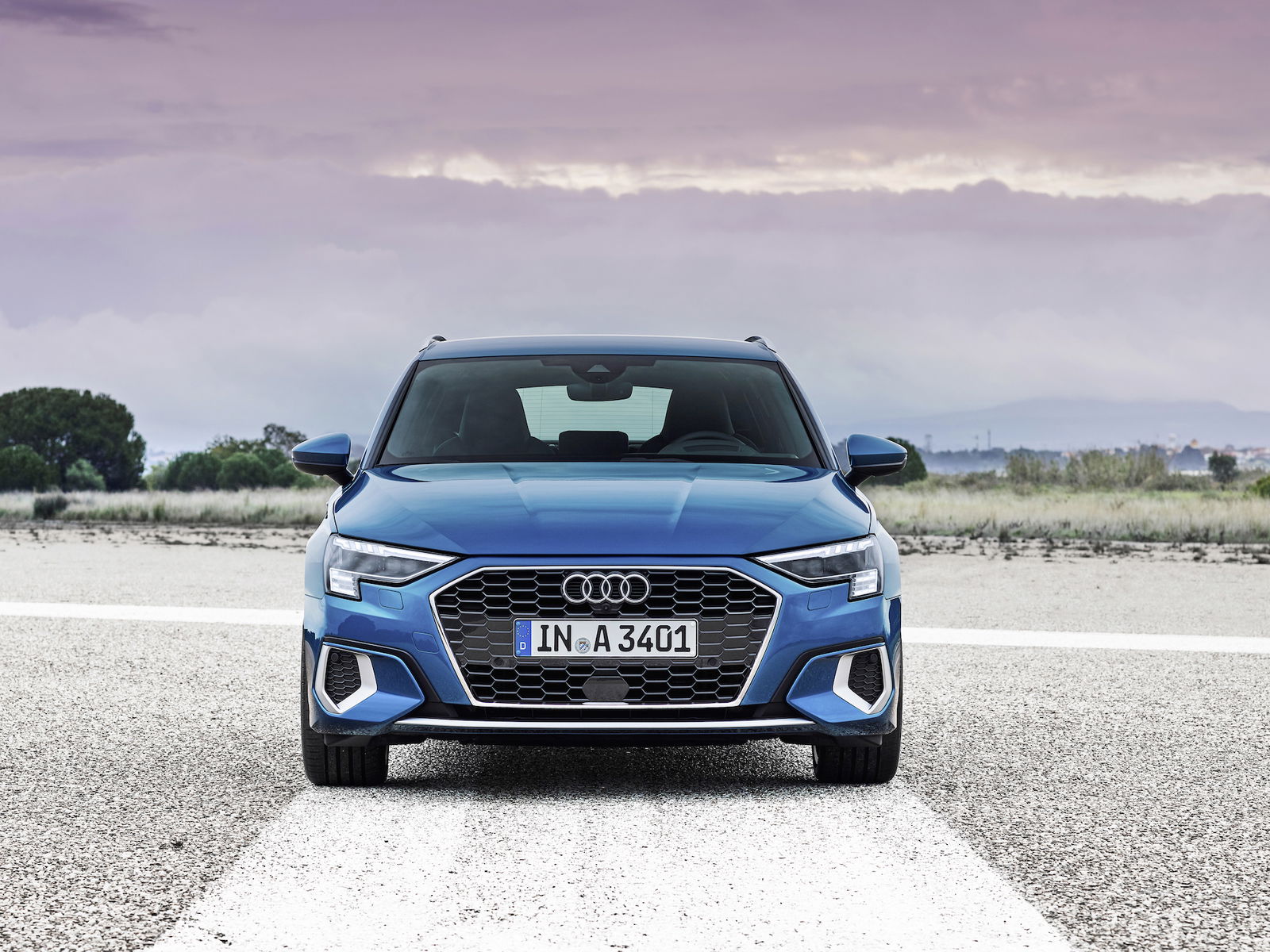 Nuova Audi A3 Sportback frontale pieno