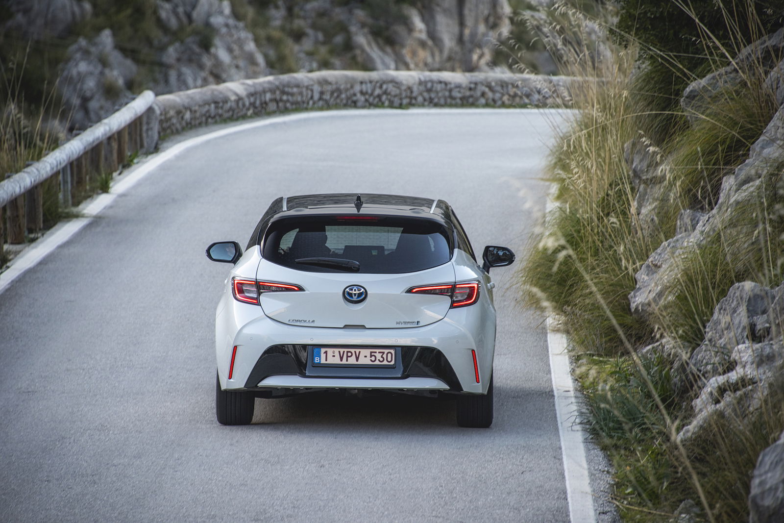 Toyota Corolla bianca posteriore