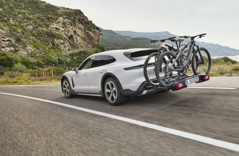 Porsche Taycan Cross Turismo - rear - bike