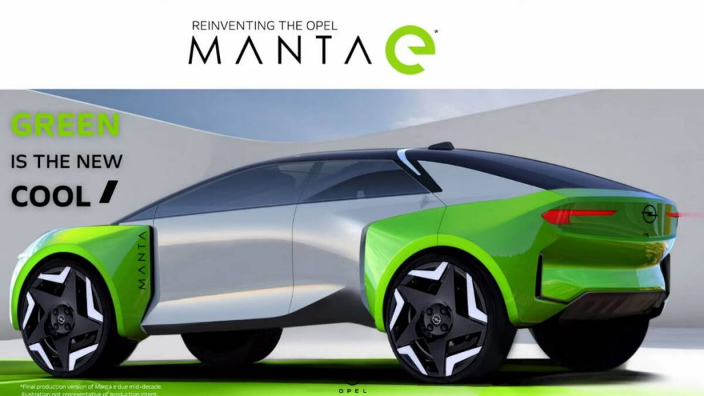 Sketch Opel Manta e - suv elettrico