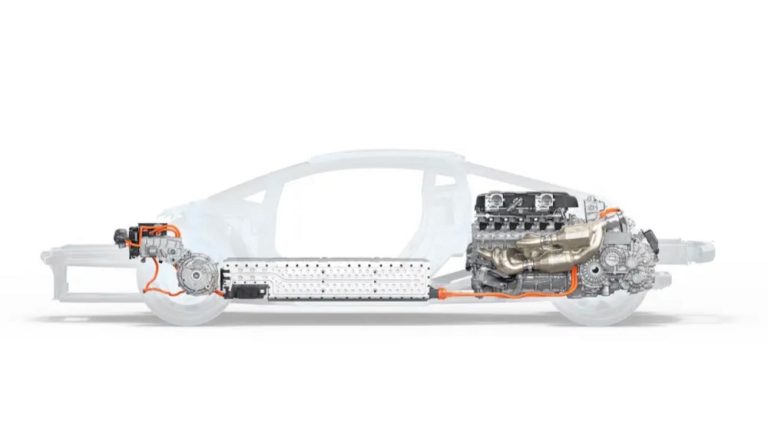 Lamborghini LB744 HPEV hybrid drivetrain