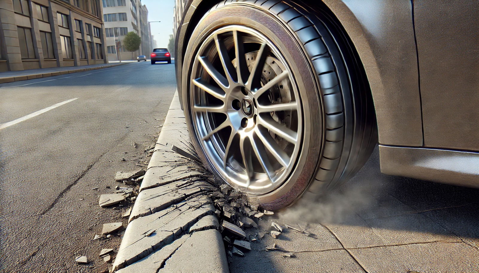 Cerchio in lega danneggiato