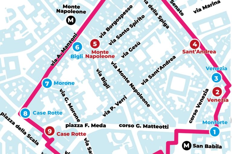 mappa ztl quadrilatero della moda milano