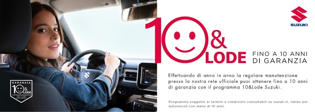 Suzuki lancia la garanzia 10&lode
