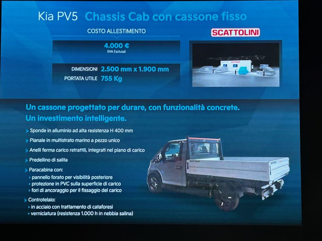 kia PV5 cassonato Scattolini