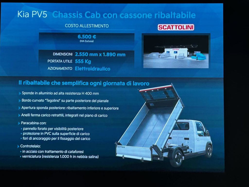 kia PV5 cassonato Scattolini