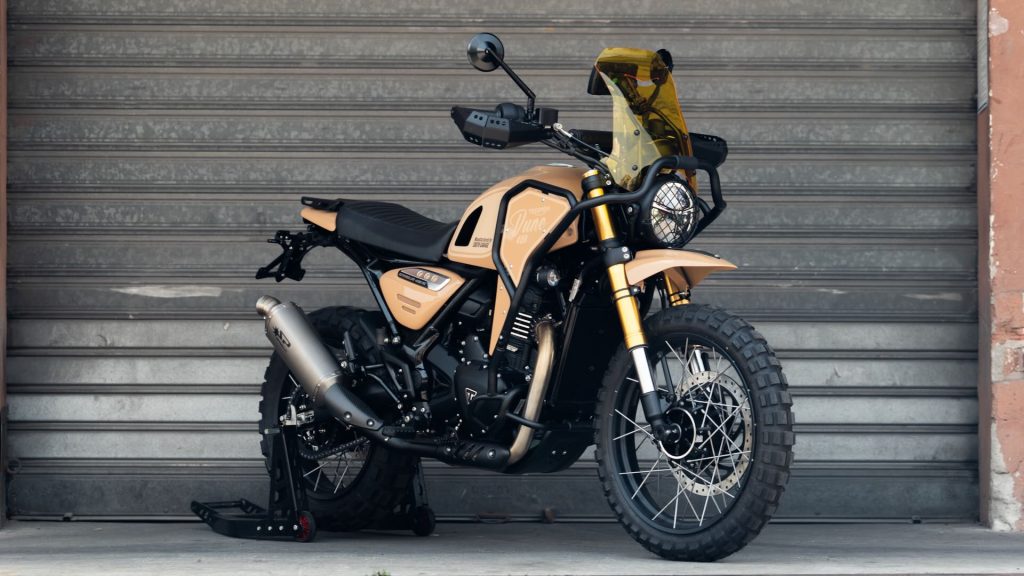 Dune 400, la special su base Triumph Scrambler 400 XC